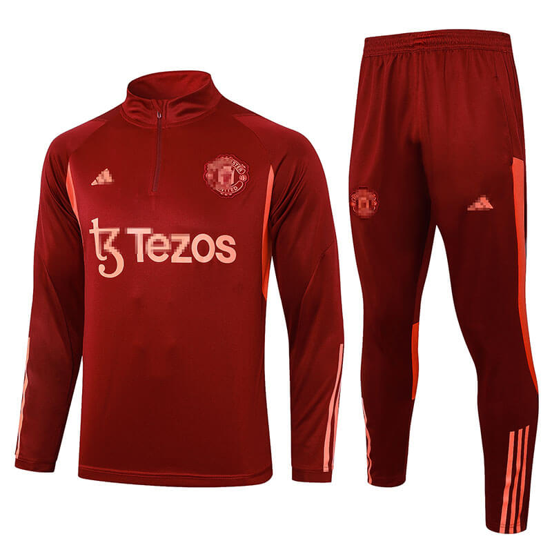 Sudadera Entrenamiento Manchester United 2023/2024 Kit Rojo Oscuro